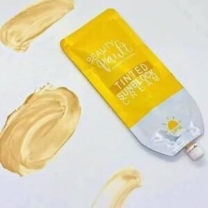 Beauty Vault Glass Skin Essentials Tinted Sunblock Cream SPF45 (50g)
