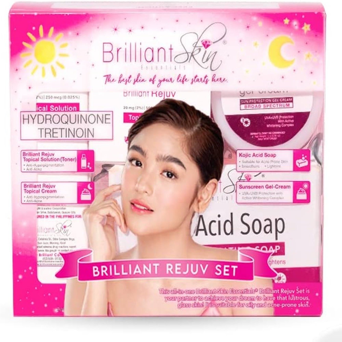 Brilliant Skin Essentials Rejuvenating Facial Set Clear (4-Piece Set)