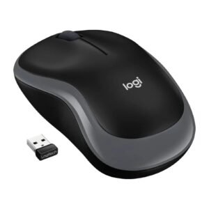 Logitech M185 Wireless Mouse (Black) – 2.4GHz USB Nano Receiver